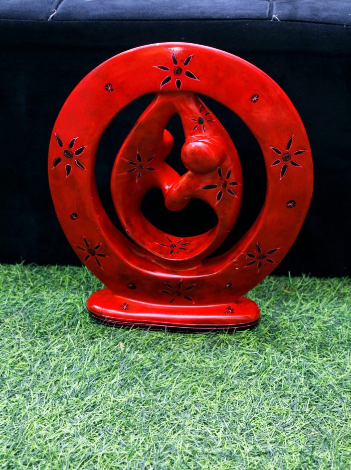 Two Souls Holding Hands Soapstone Sculpture