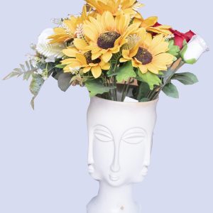 Face flower vase