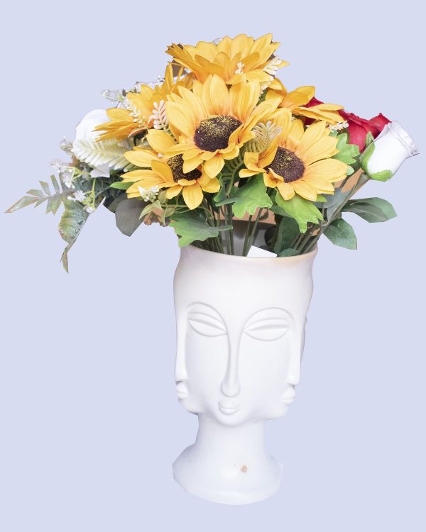 Face flower vase