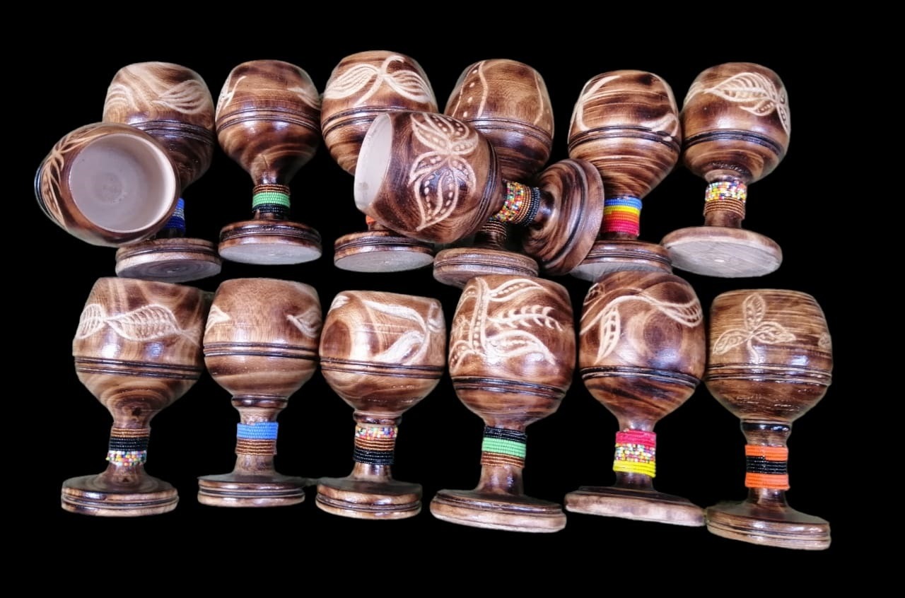 Wooden wine glasses
