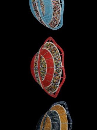 3 beaded Bowls