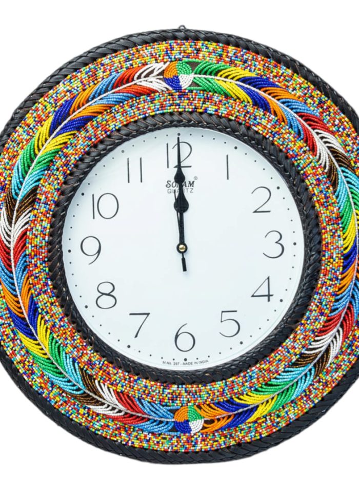 beaded clock w 2