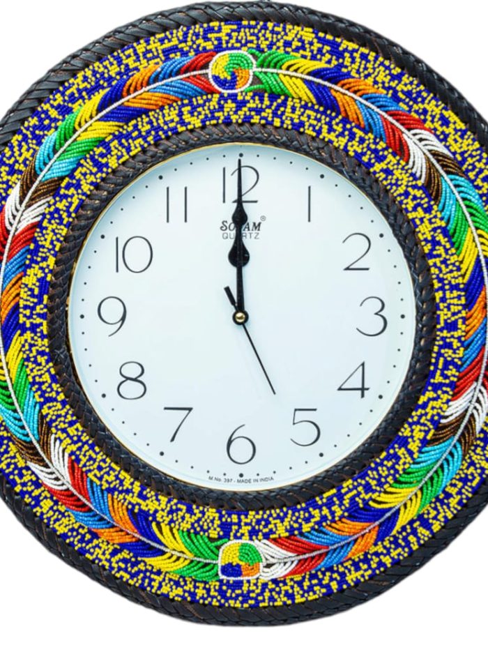 beaded clock w 3