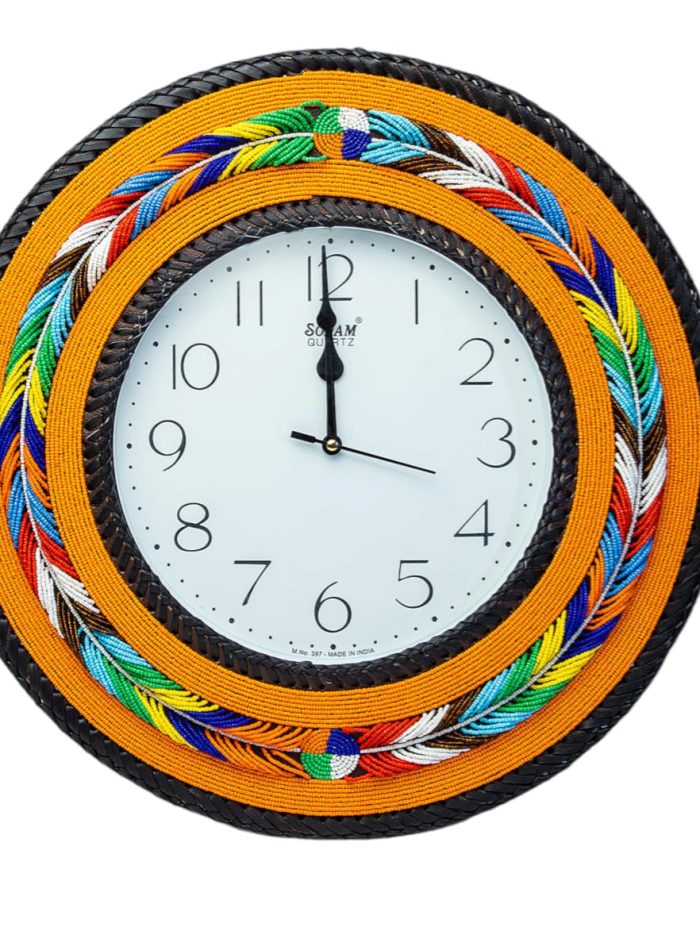 beaded clock w
