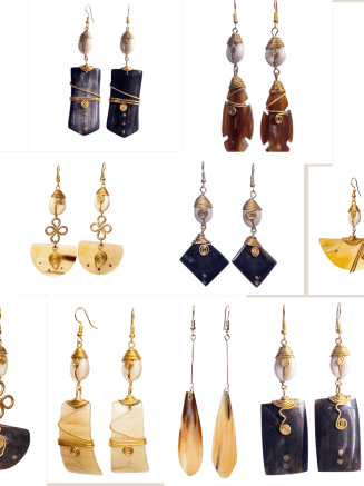 Assorted African Horn Earrings
