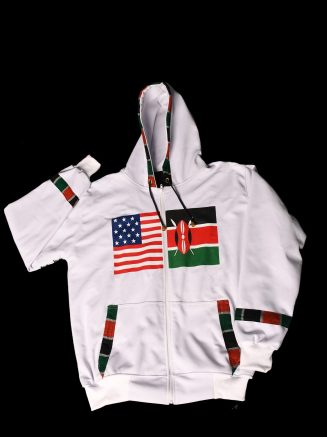 White Kenya-America Hoodie