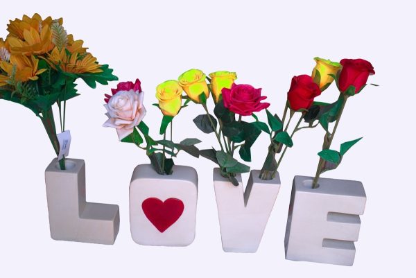 LOVE Soapstone Flower Vase