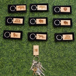 10 Rectangular Wooden Keyholders