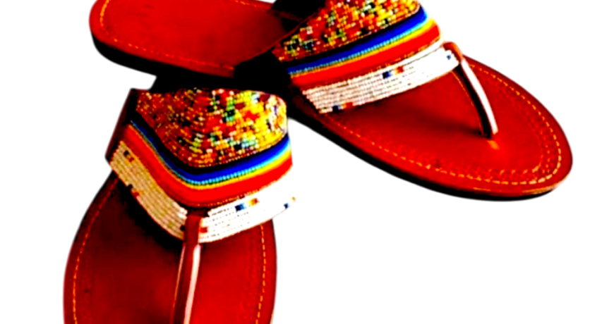 African Beaded Maasai Sandals