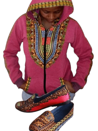 Wholesale Dashiki Hoodie and Doll Shoe Set