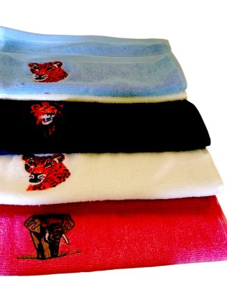 Embroidered-African-Wildlife-Face-Towels-327x437 Home