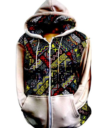 African Print Zip-Up Hoodie