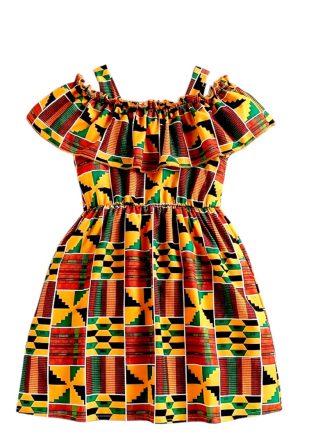 wholesale African print girls' dress