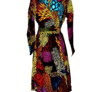 Wholesale African Print Wrap Dress
