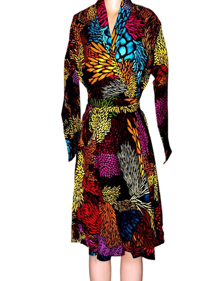 Wholesale African Print Wrap Dress