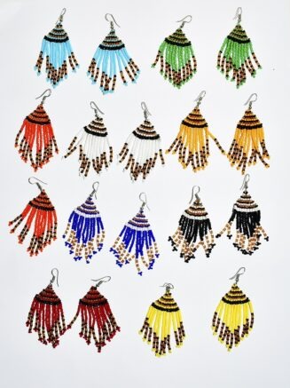 Fringe Beaded Earrings